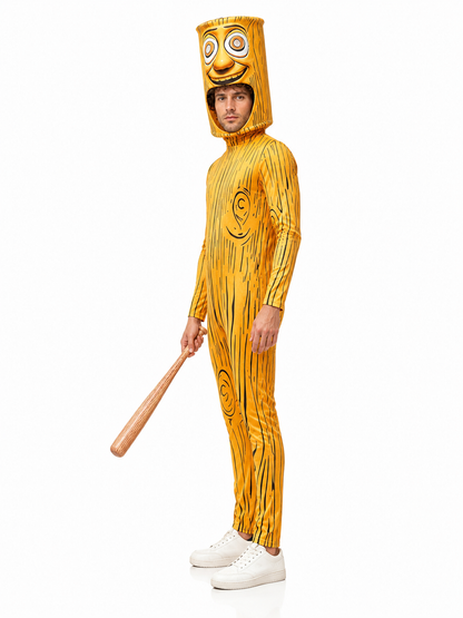 Wooden Character Carnival Costume Jumpsuit