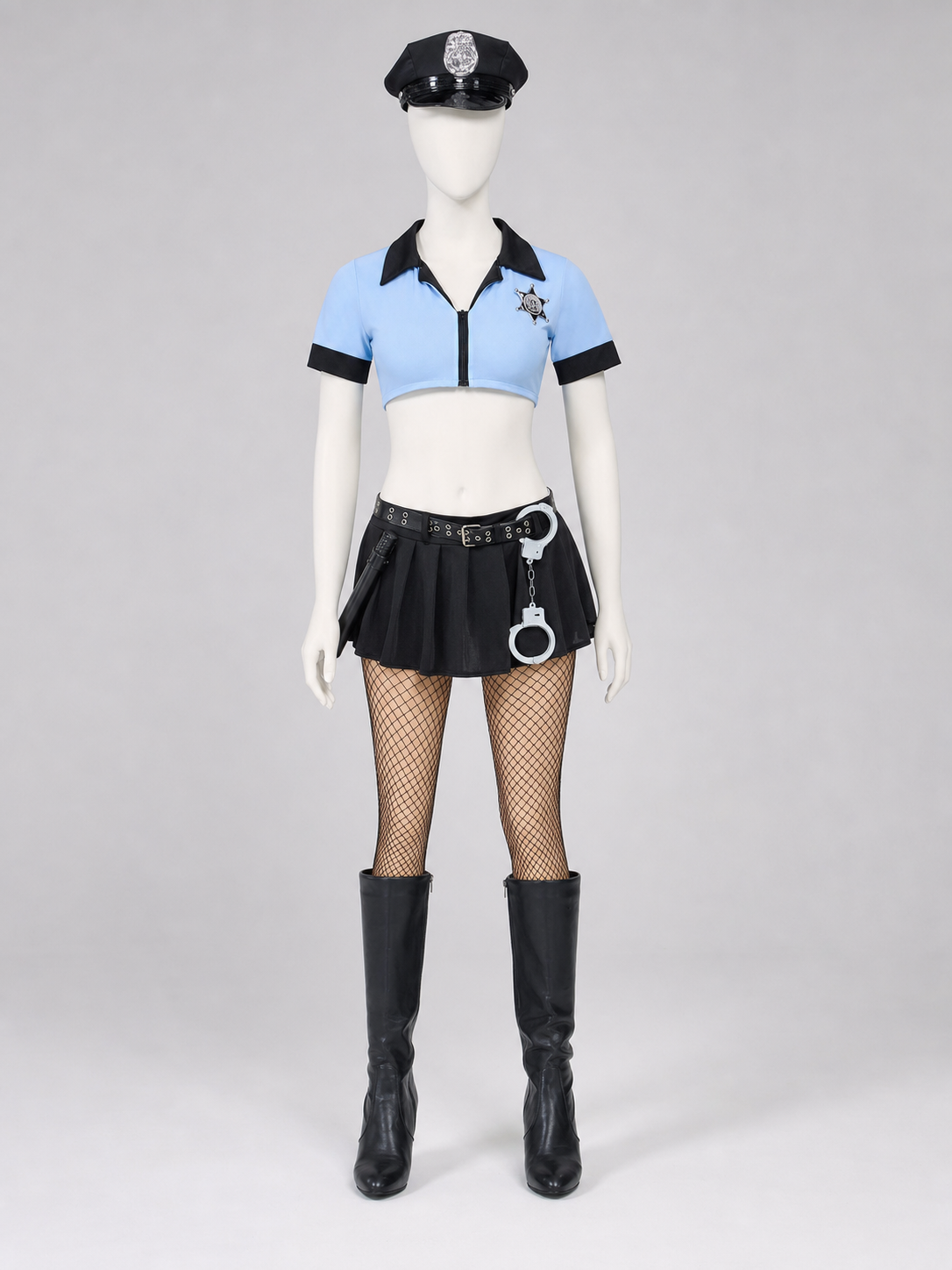 Police Costume with Skirt and Short Top