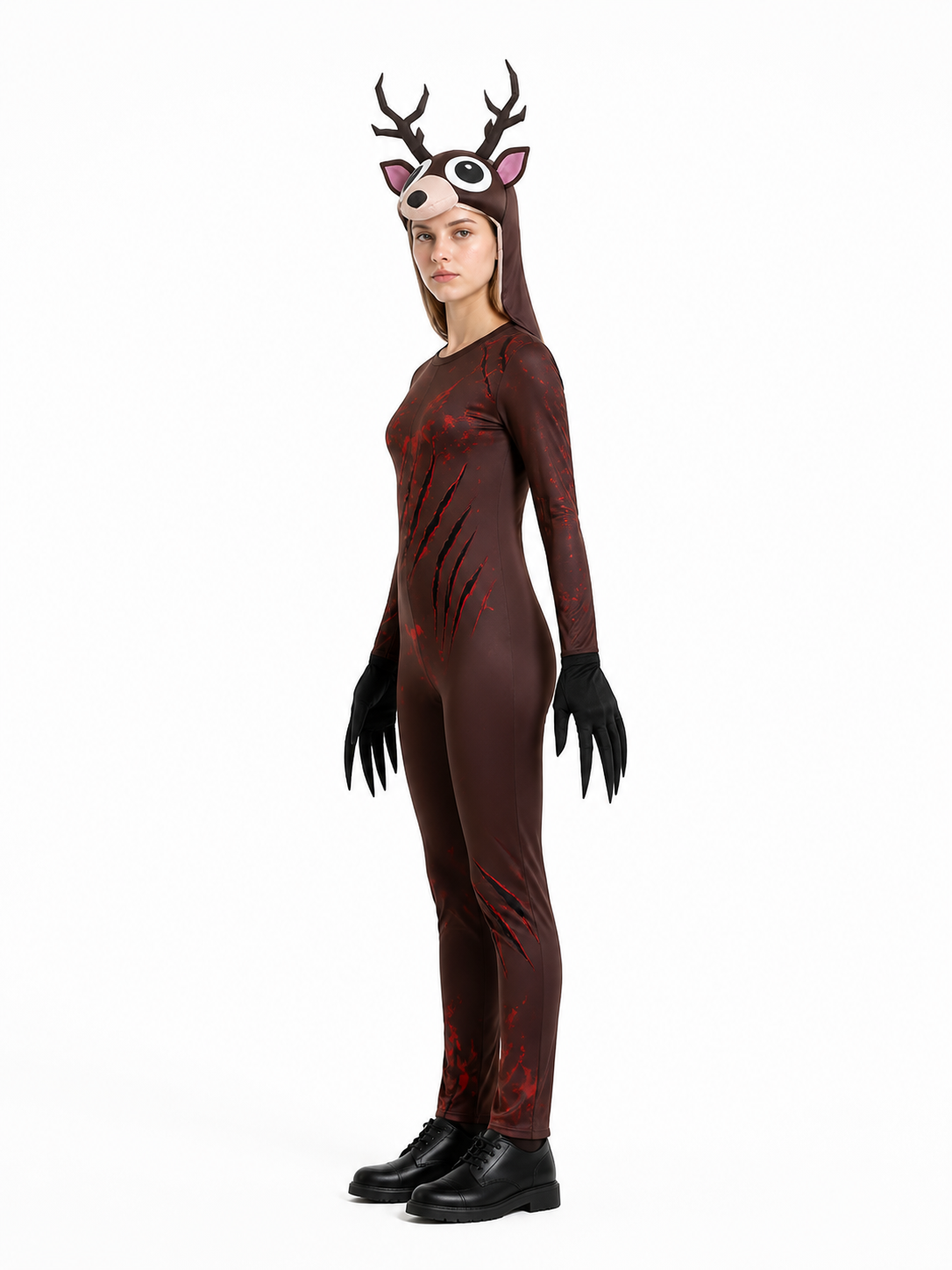 Deer Costume with Antlers and Claws side view