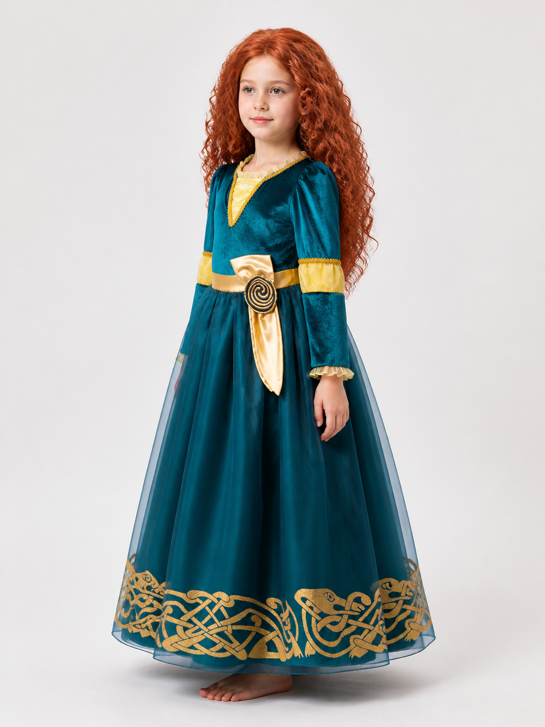 Halloween Princess Costume with Wig side view
