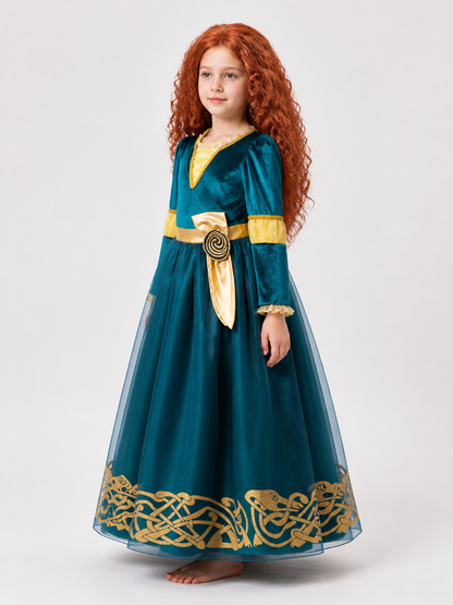 Halloween Princess Costume with Wig side view