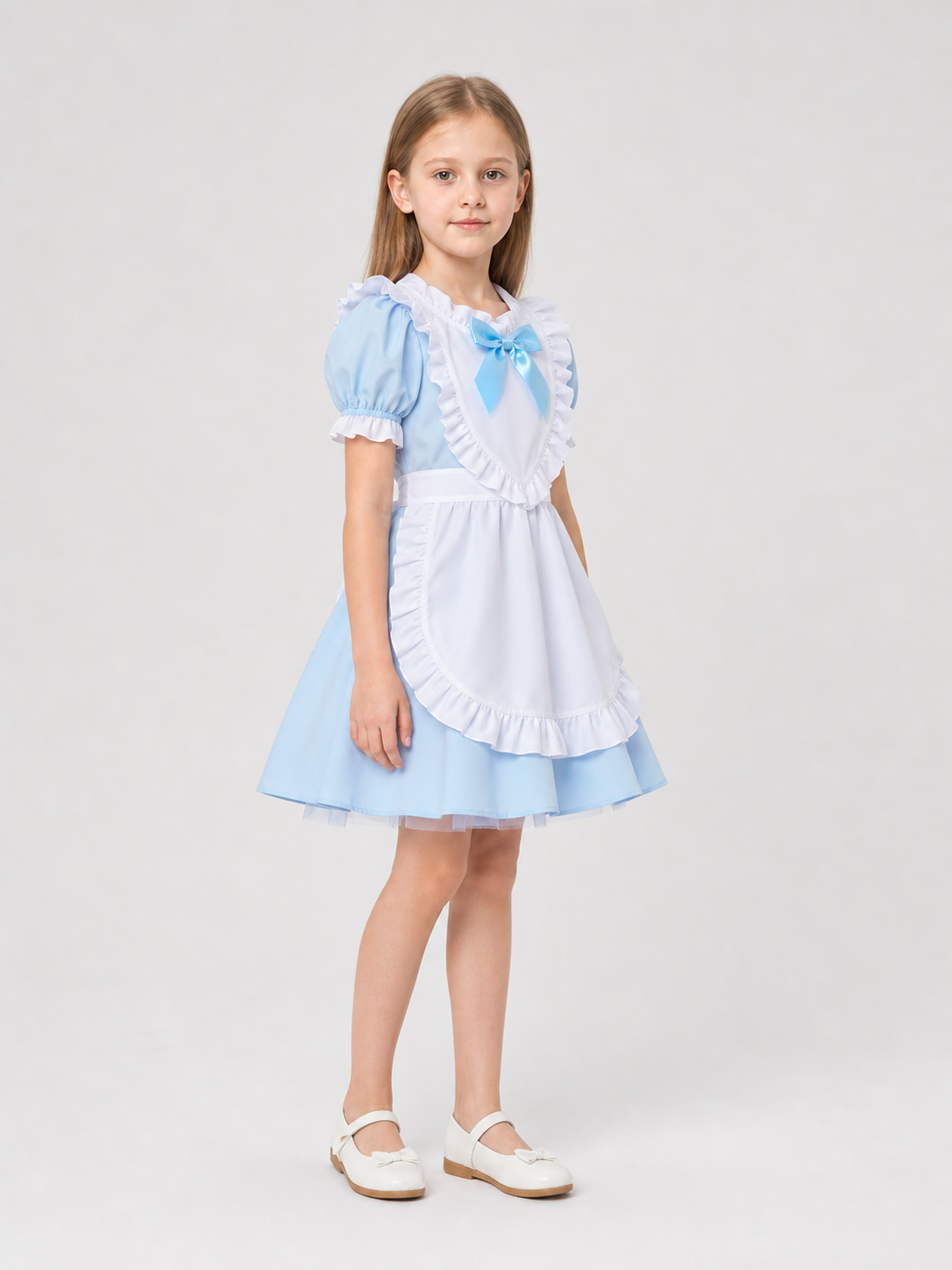 Maid-Style Dress with Apron and Headpiece