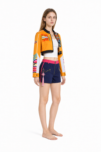 Rumi Kids Cosplay Costume with Jacket and Shorts side view