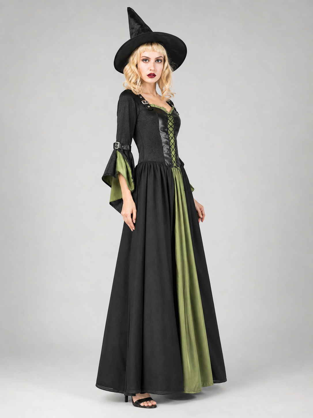Carnival Costume with Dress and Pointed Hat