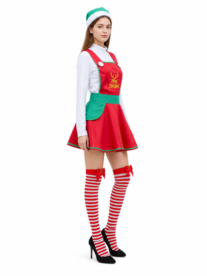 New Year's Costume with Hat, Deer Dress side view