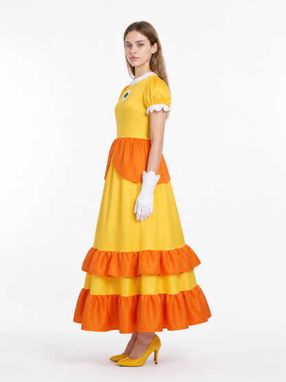 Daisy Stage Costume with Long Dress and Gloves side view