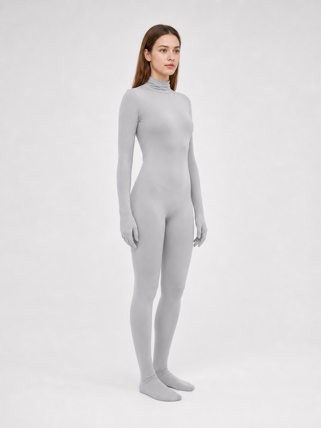 Gray Full-Body Invisibility Suit for Cosplay