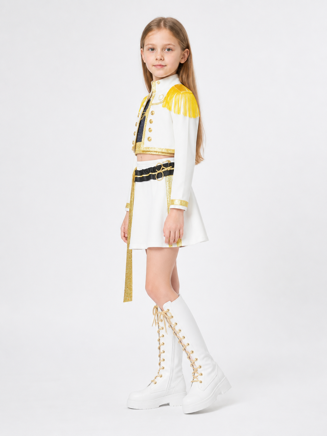 Children's Stage Costume with Gold Details side view