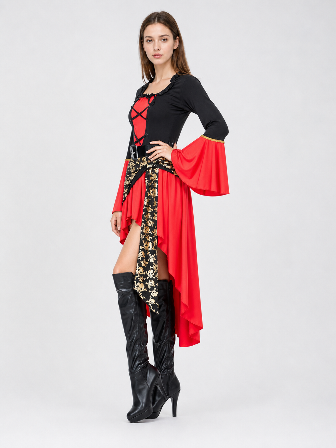 Red pirate costume for Halloween and cosplay