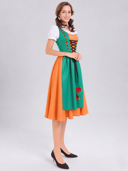 Folk-Style Embroidered Carnival Dress