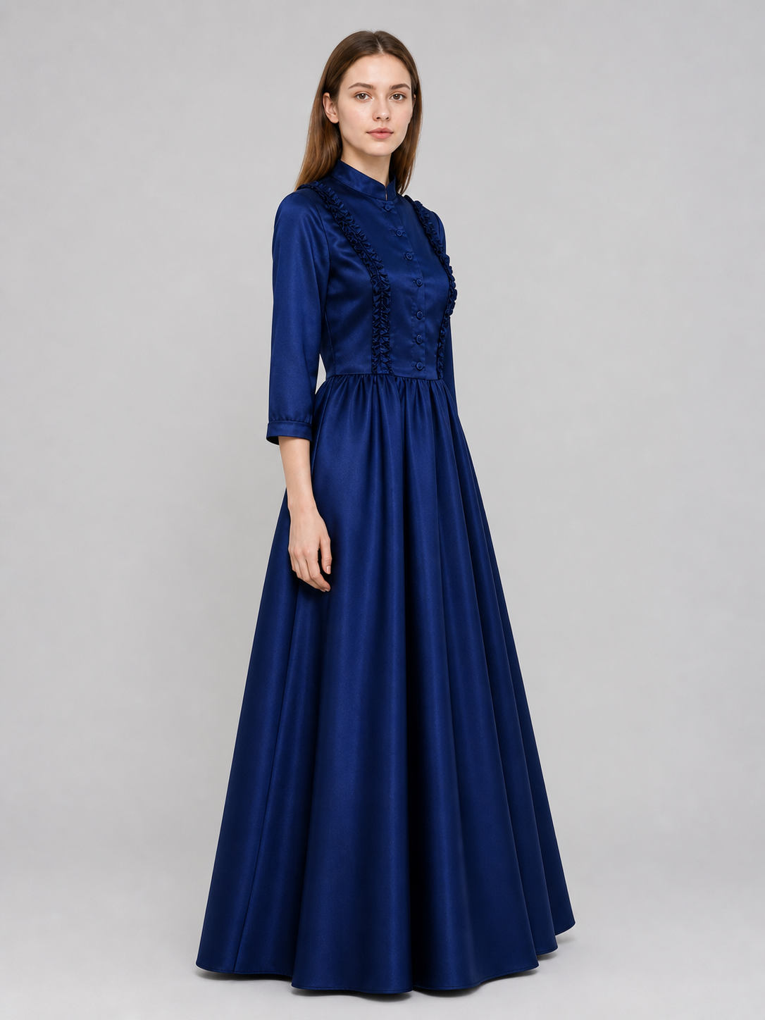 Gothic Victorian High-Neck Dress