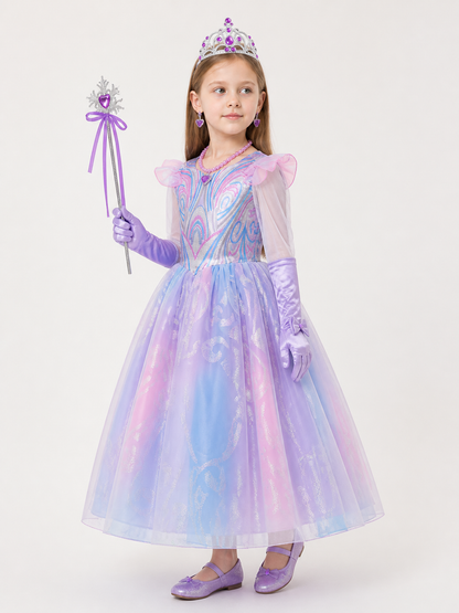 Princess Costume in Purple, Pink, and Blue Tones