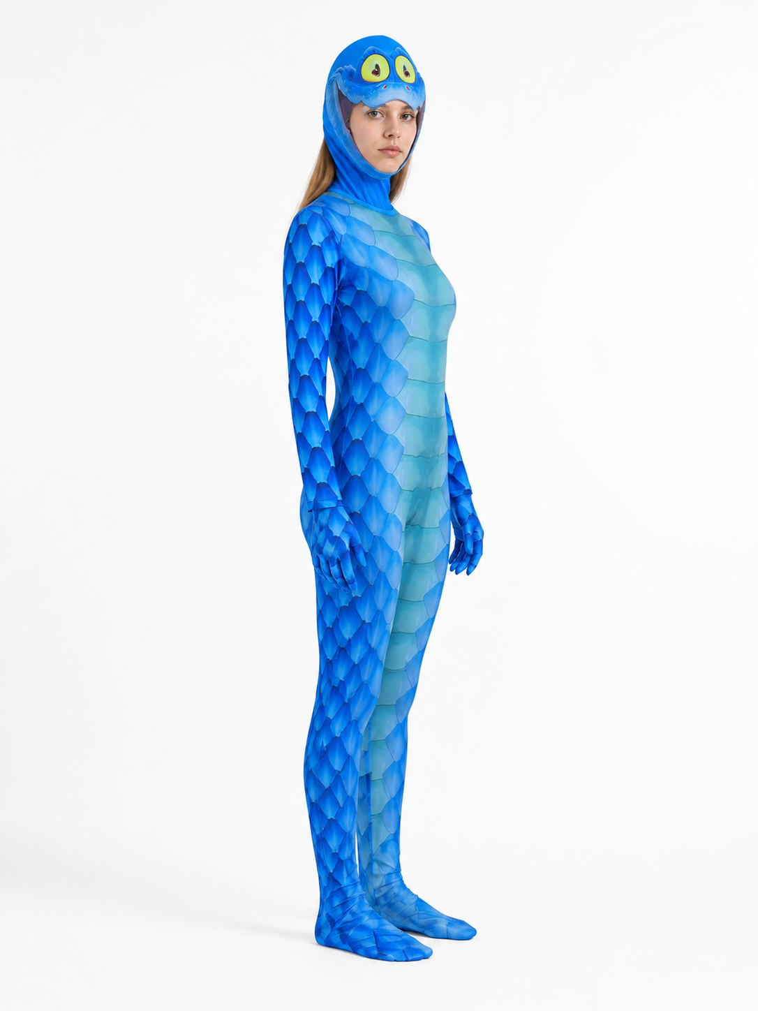 Monster Jumpsuit with Hood and Gloves side view