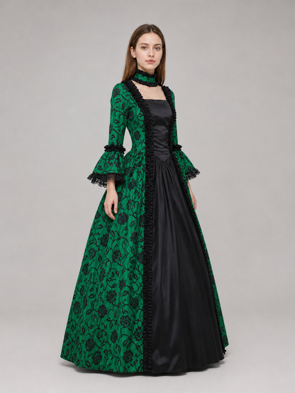 Victorian Gothic Dress with a Full Skirt