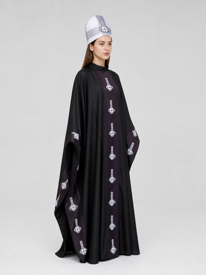 Ghost BC Cosplay Cloak with Hood and Belt