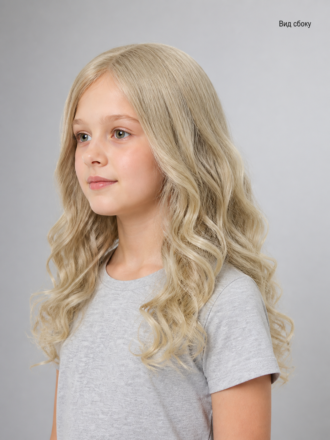 Light-Golden Carnival Wig for Halloween and Cosplay side view