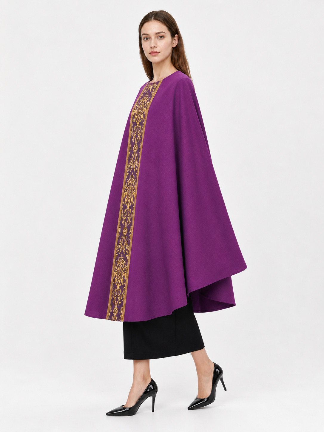 Purple Hooded Carnival Cloak
