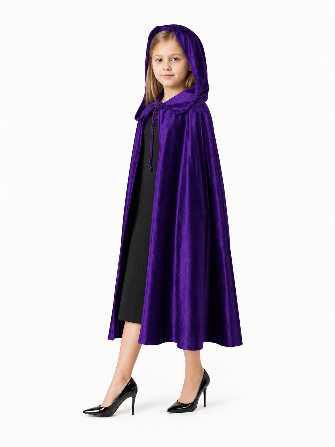 Purple Hooded Carnival Cape
