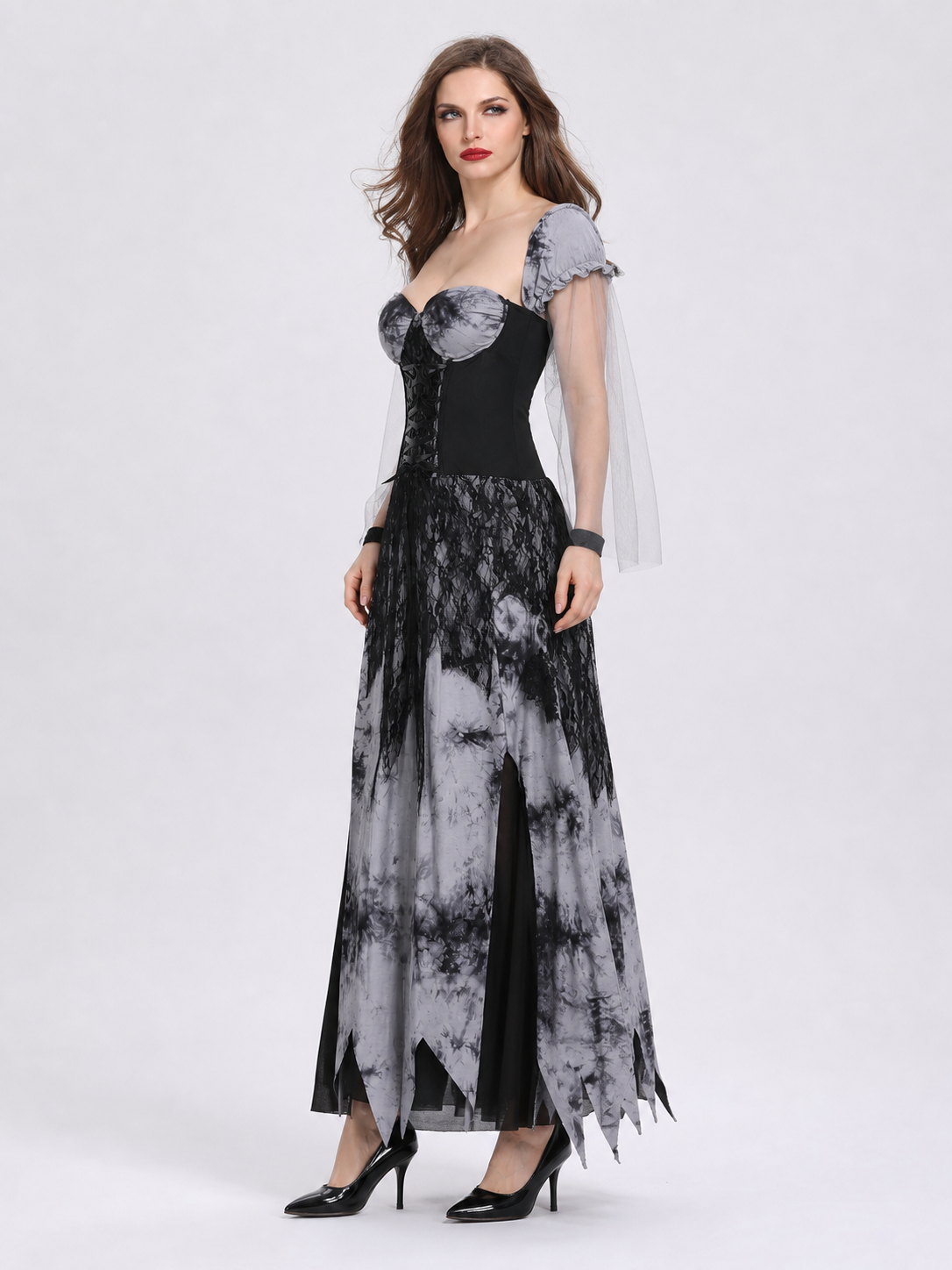 Gothic-Style Halloween Stage Dress side view