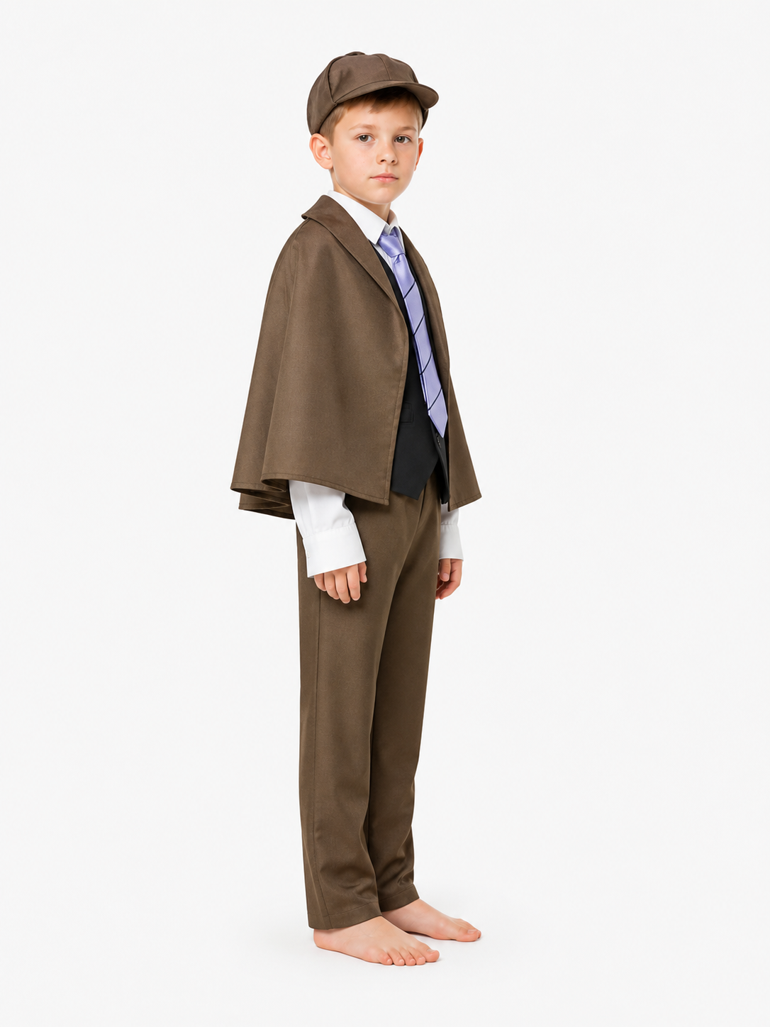 Edogawa Ranpo Cosplay Costume with Cape and Hat side view