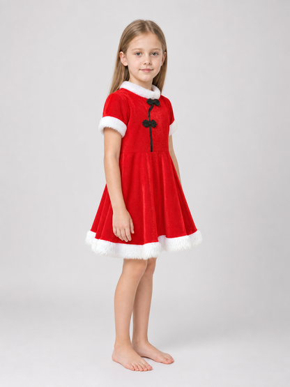 Children's Red Chinese-Style Holiday Dress