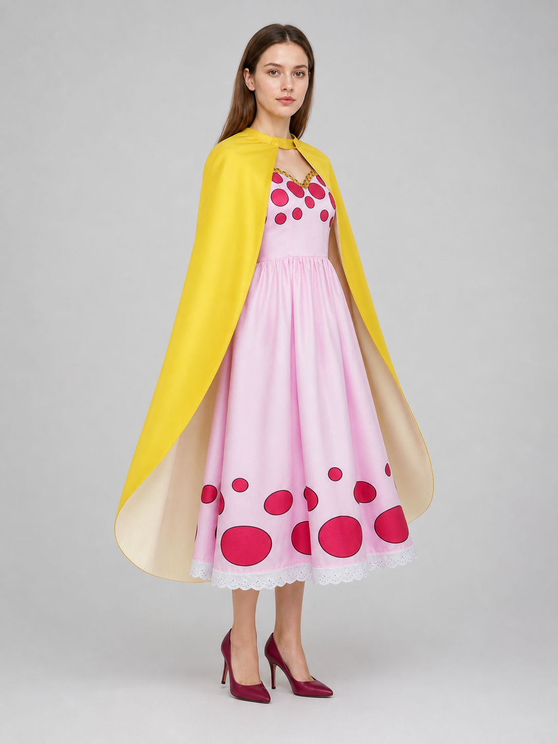 Charlotte Linlin Cosplay Costume: Dress, Cloak, and Hat