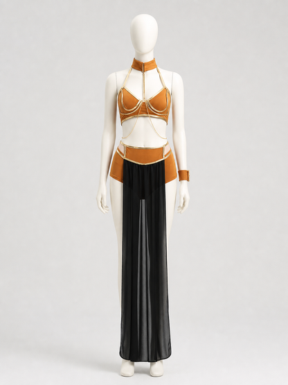 Stage cosplay costume with top and skirt