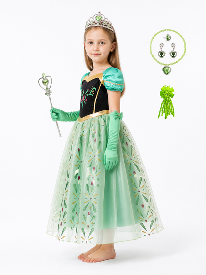 Princess Dress with Crown and Accessories side view