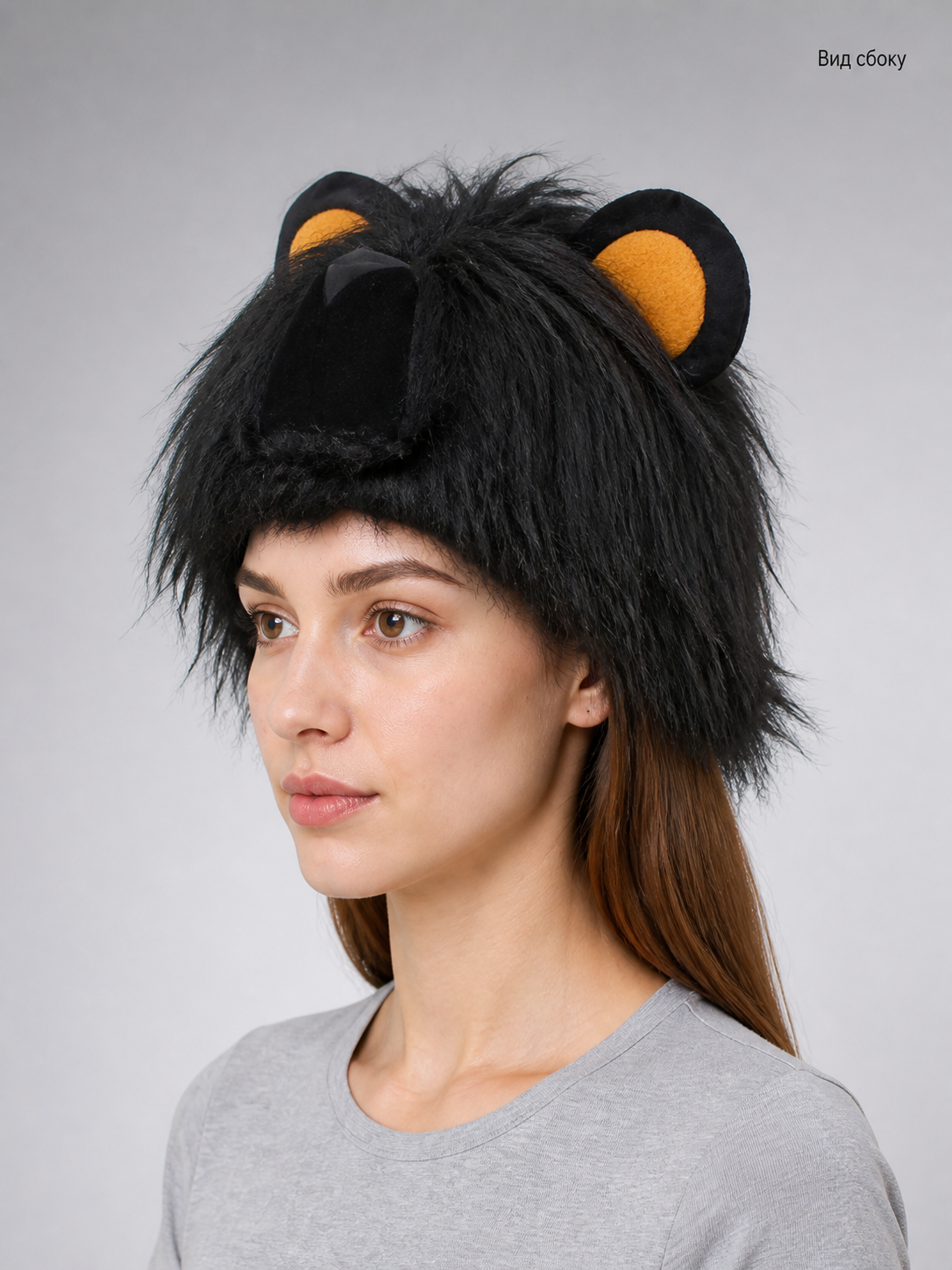 Black Lion Carnival Headwear for Halloween side view