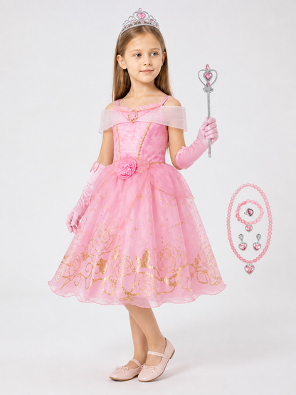Pink Dress Princess Costume for Halloween