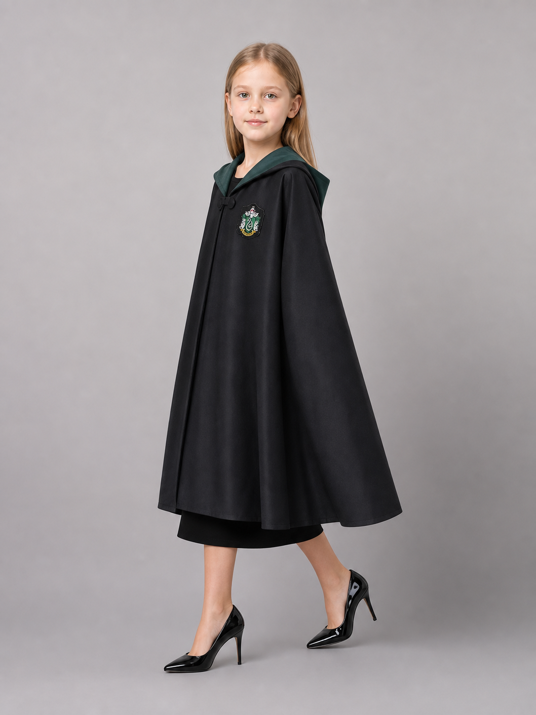 Black Hooded Costume Cloak for Cosplay