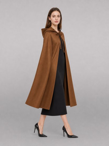 Brown Carnival Cloak with Hood