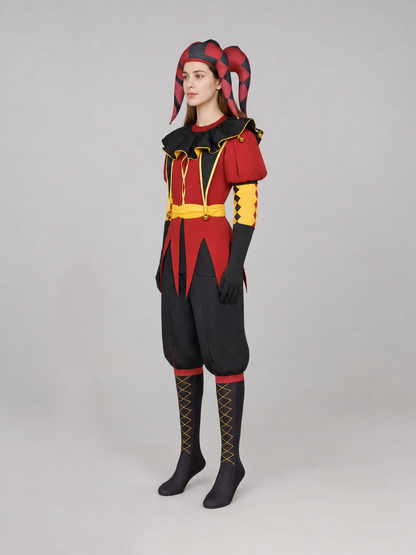 Jester Costume with Mask and Hat