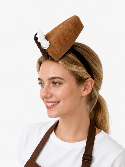 Carnival Headband Shaped Like Chocolate with Cream