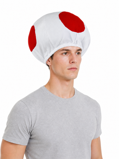 Mushroom Carnival Hat with Red Circles