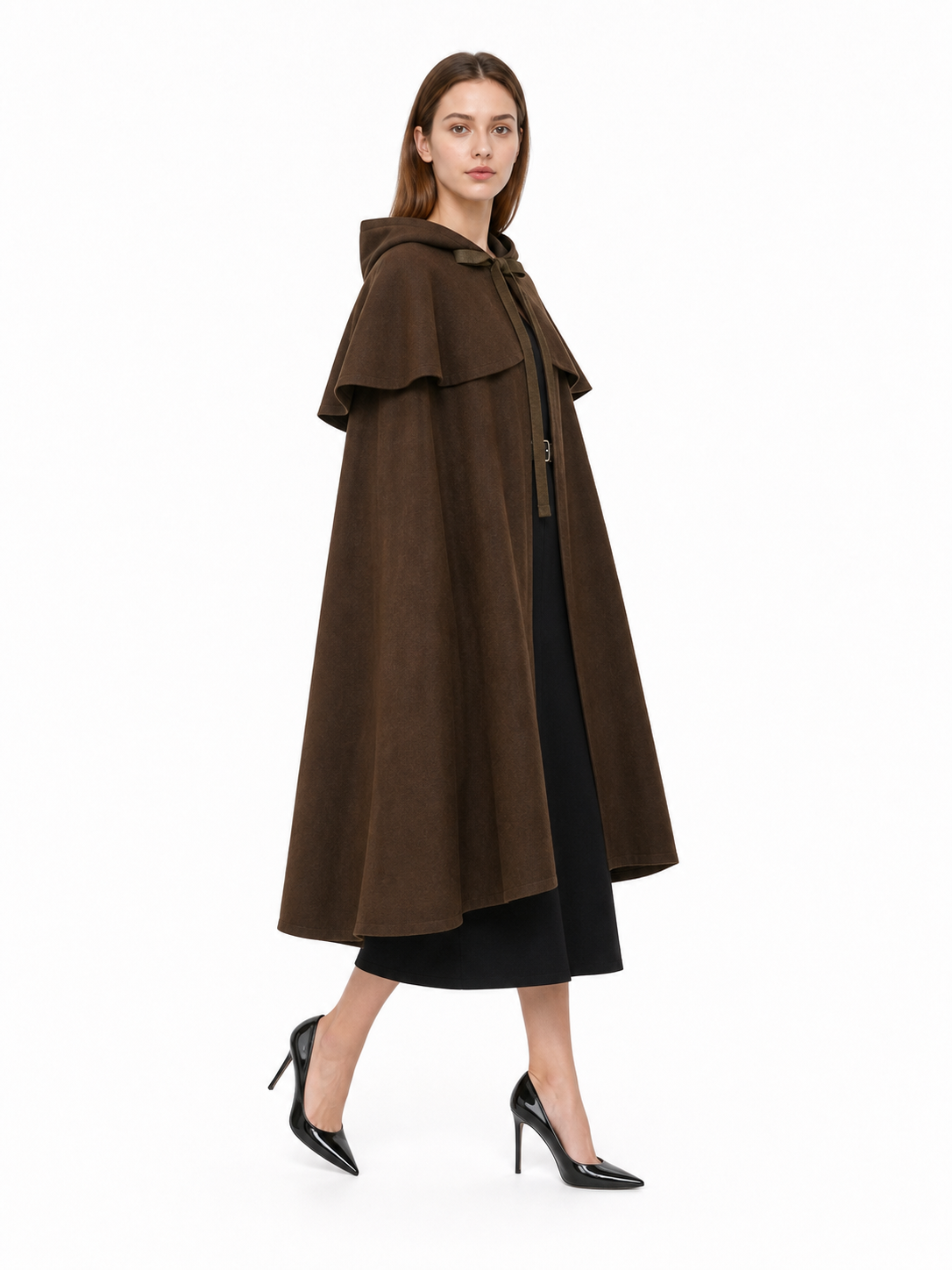 Brown Hooded Carnival Cloak
