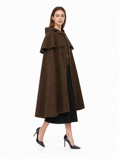 Brown Hooded Carnival Cloak