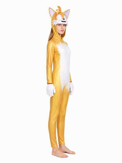 Tails Jumpsuit with Cosplay Accessories side view