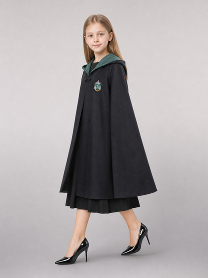 Black Hooded Carnival Cloak