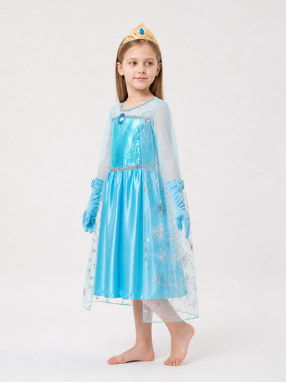 Snow Queen Costume for Halloween and Cosplay side view