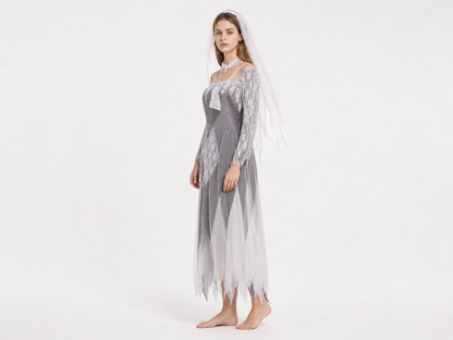Long Gothic-Style Carnival Costume side view