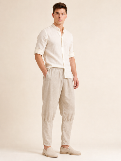 Loose-Fit Cuffed Pants for a Costume Look