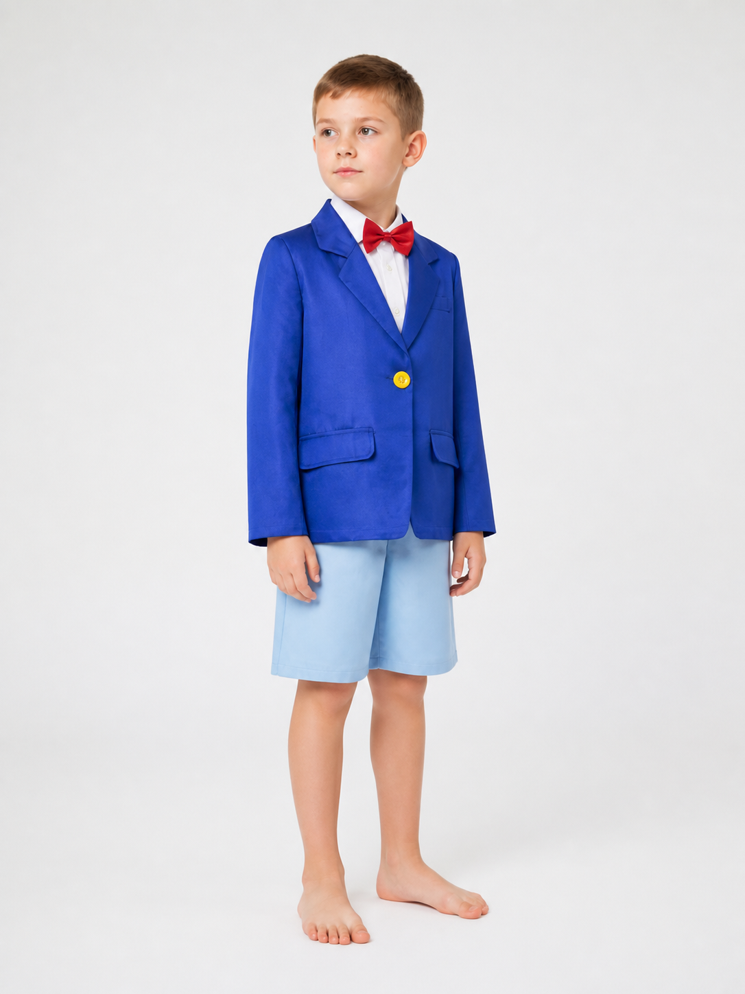 Carnival Cosplay Costume, Blue Uniform, 4 Pieces side view