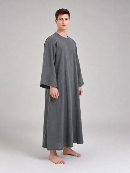 Fantasy Costume with Robe, Hat, Beard, and Staff