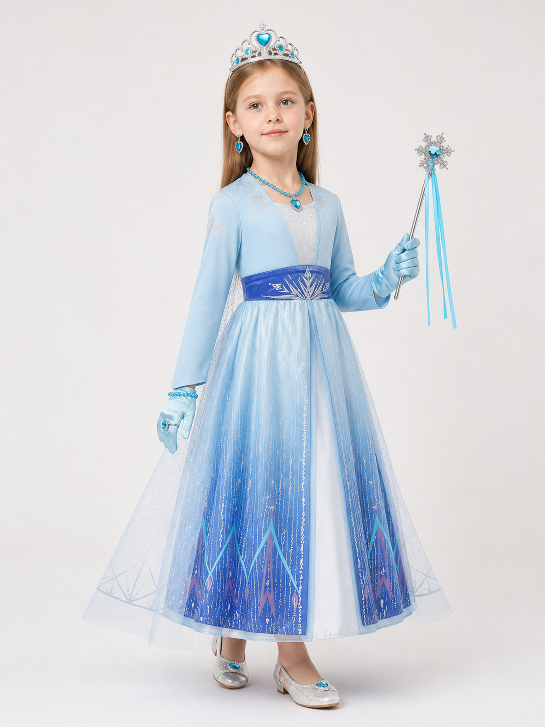 Snow Queen Carnival Costume for Halloween and Cosplay side view