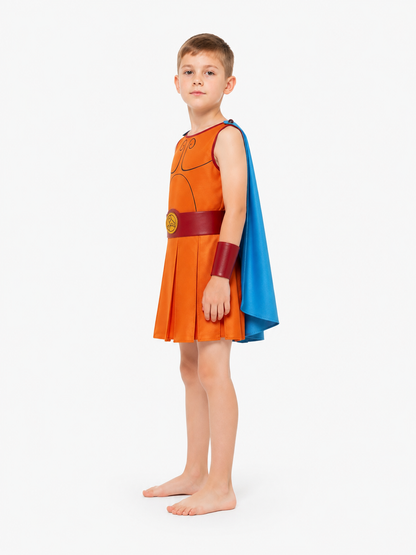 Hercules Cosplay Costume with Cape and Belt side view