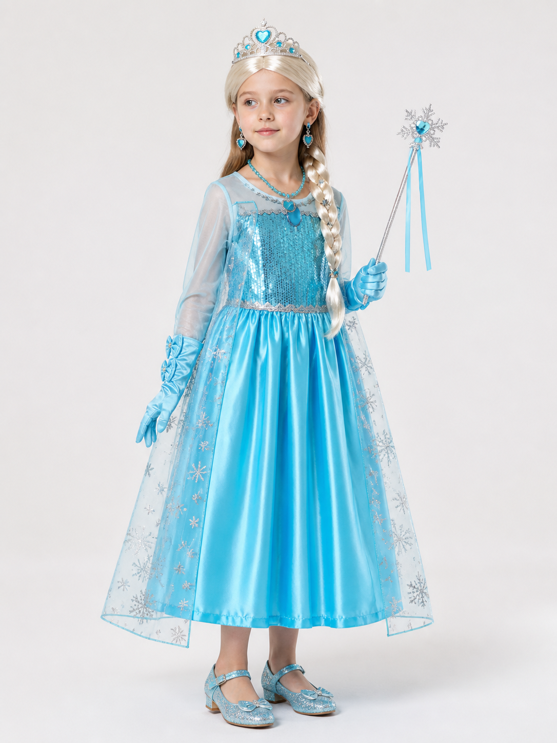 Snow Queen Costume for Halloween and Cosplay side view