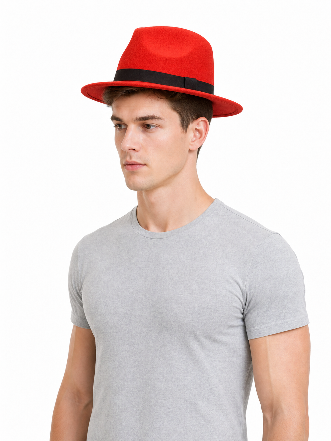 Carnival Fedora Hat with Black Ribbon