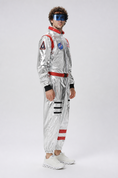 Astronaut Jumpsuit with Red Stripes side view
