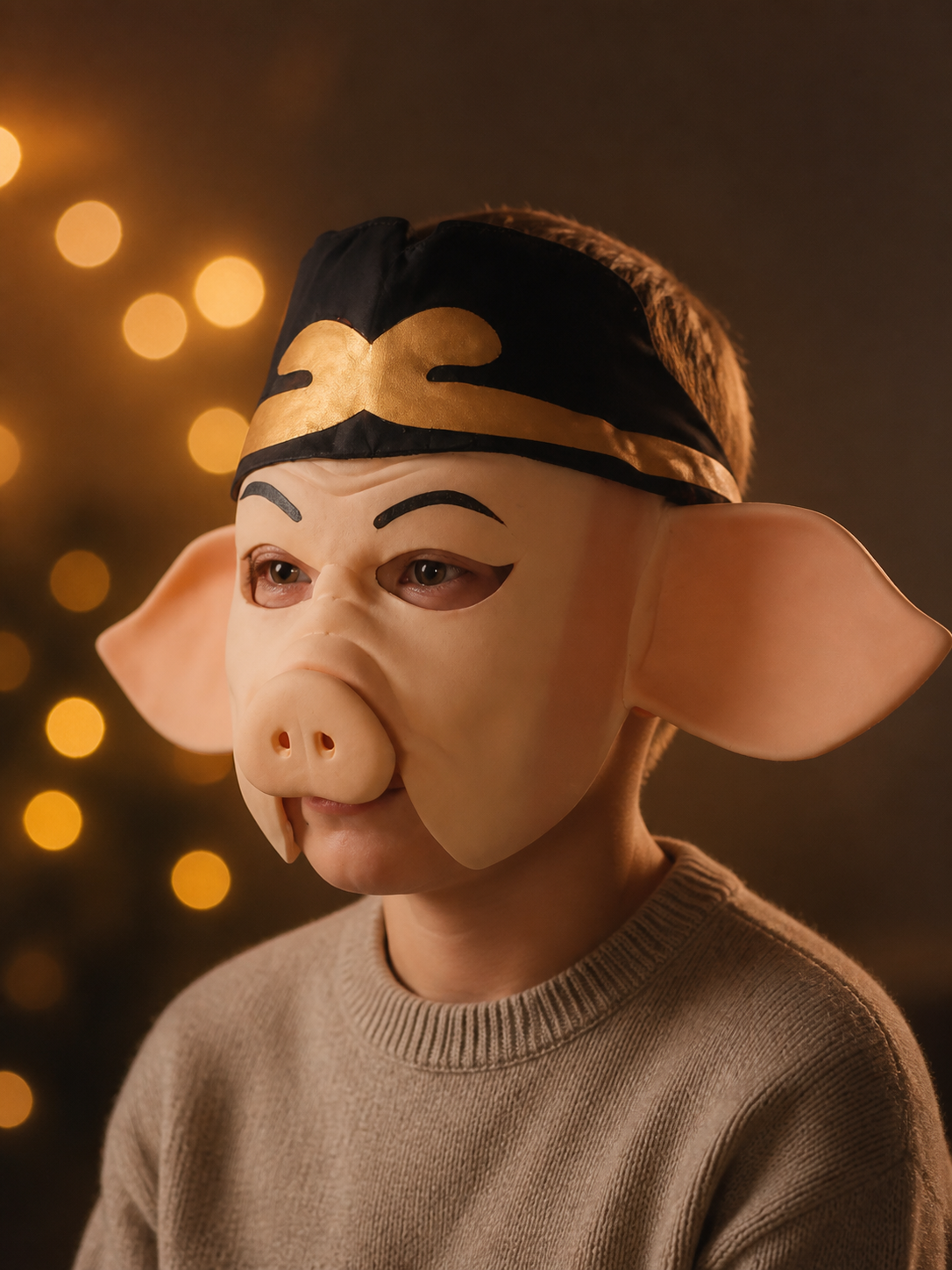 Zhu Bajie Carnival Head Mask for Halloween side view